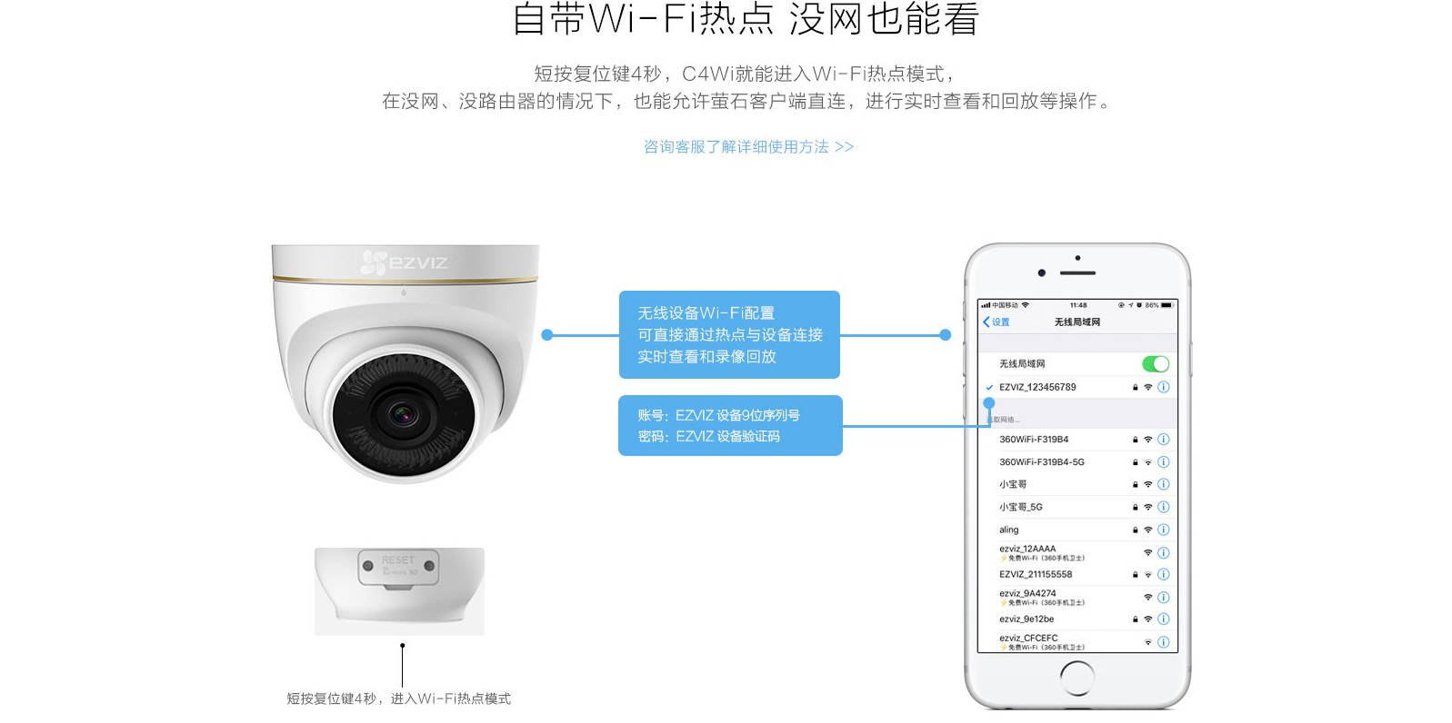 重庆监控安装【AI智能】C4Wi智能高清互联网摄像机